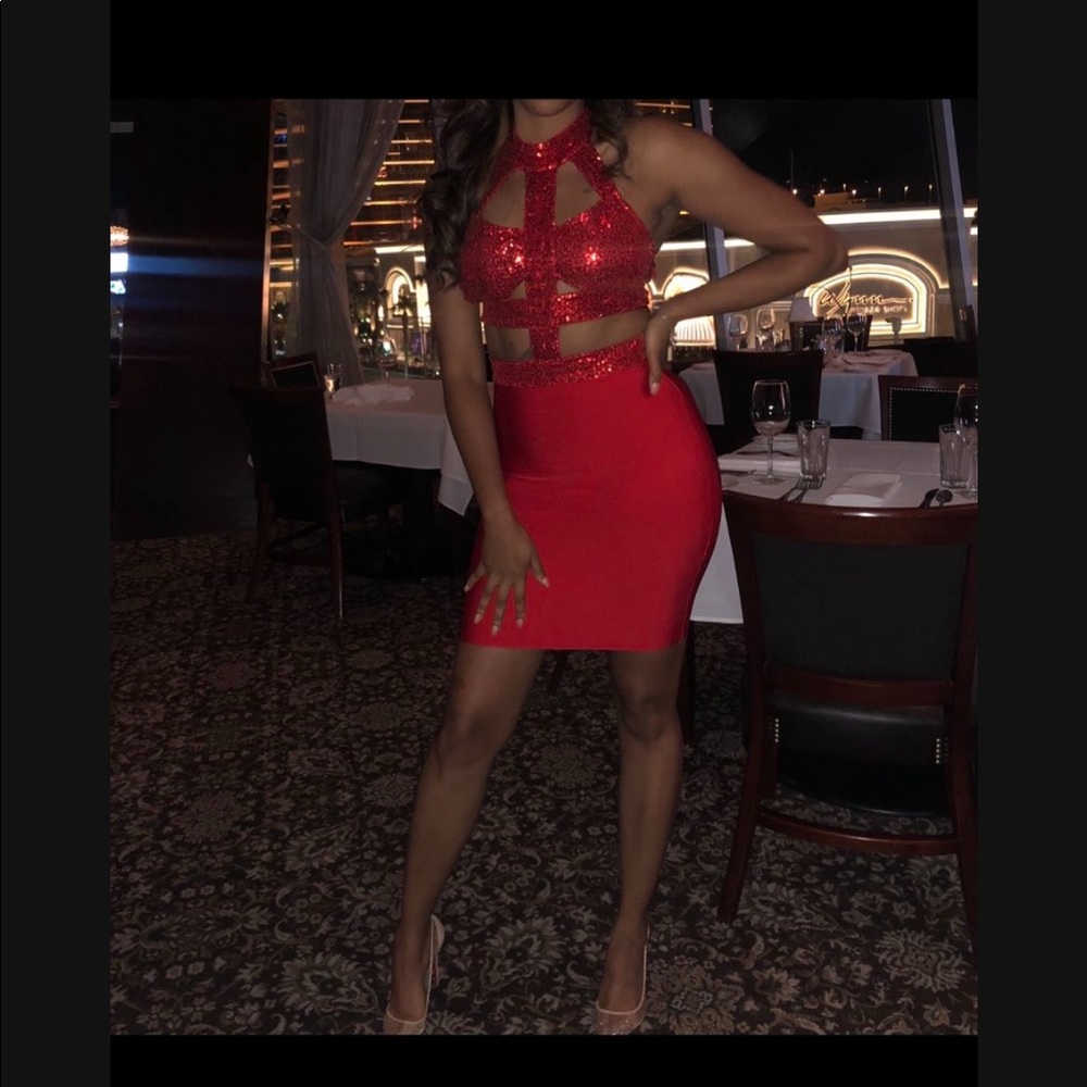 Women sexy red dress